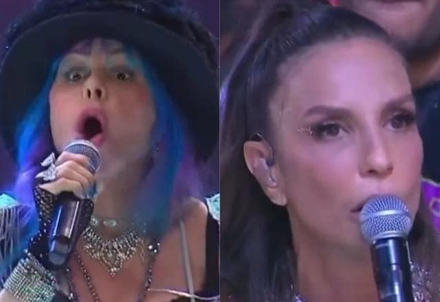 Baby do Brasil à esquerda; Ivete Sangalo à direita