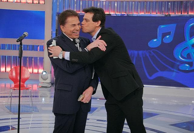 Silvio Santos e Celso Portiolli juntos no SBT.